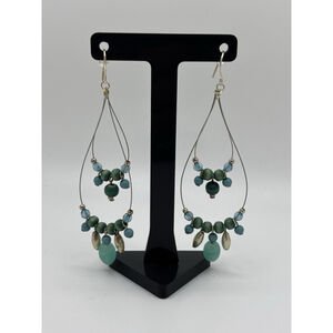 Turquoise And Blue Dangle Earrings